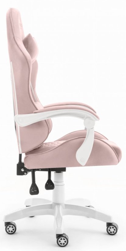 HC-1000 játékszék rózsaszín-fehér szövet
