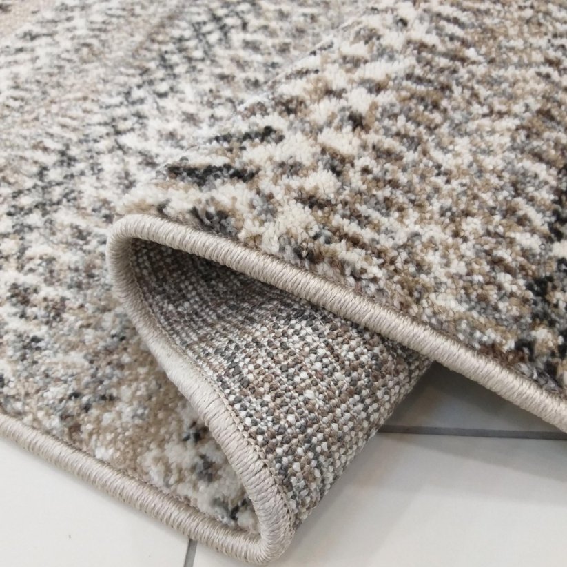Moderný koberec s hrubo tkaným vzorom béžovej farby - Rozmer koberca: Šírka: 200 cm | Dĺžka: 290 cm