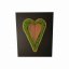 Mechový obrázek s dřevěným srdcem a provazem 40 x 30 cm