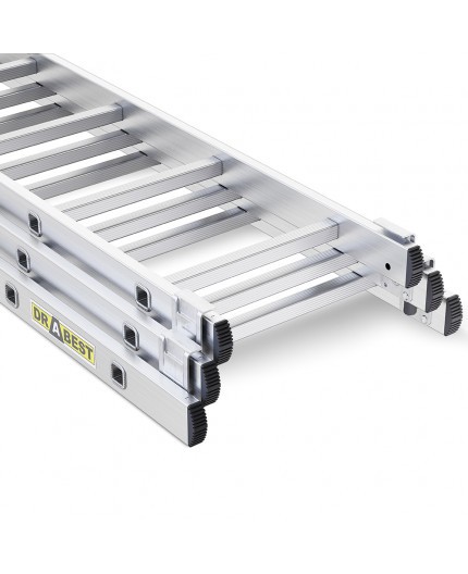 Multifunktionale Aluminium-Leiter, 3 x 7 Sprossen und 150 kg Belastbarkeit