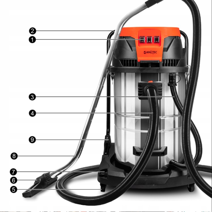 Průmyslový bezsáčkový vysavač MALTEC ML3600W 3000W 80L