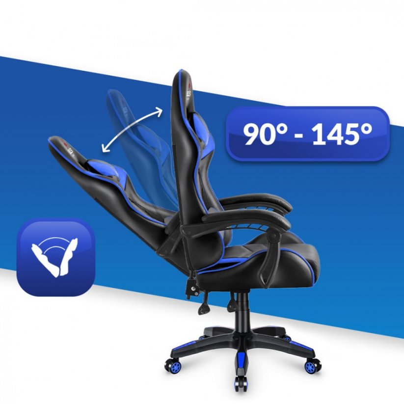 Gaming stol HC-1007 črna in modra