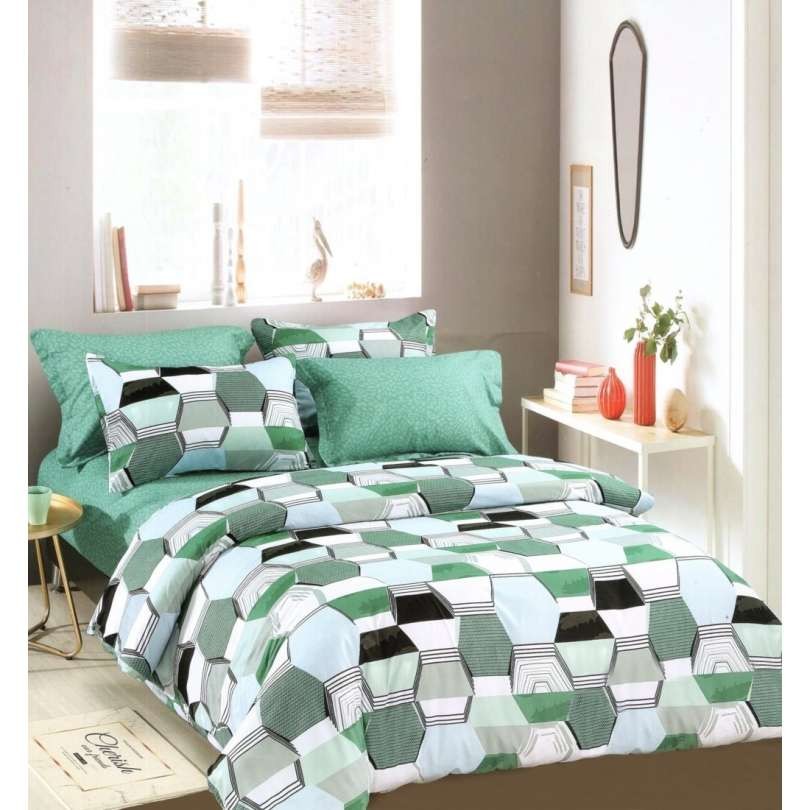 Lenjerie de pat dublă verde
