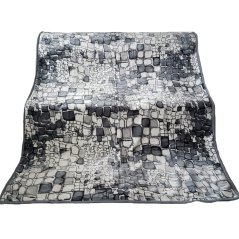 Luxus szürke akril takaró, kő motívummal