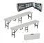 Set de 2 bănci pliabile pentru catering 180 cm Set de 2 bănci pliabile pentru catering 180 cm