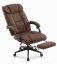 Офис стол HC-1029 BROWN с поставка за крака