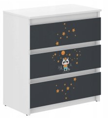 Kommode für Kinderzimmer, Nachthimmel Design, 76x40x70cm