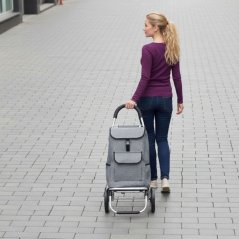 Zusammenklappbarer Einkaufswagen mit großen Rädern 33 l