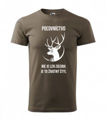 Kvalitné pánske poľovnícke tričko s potlačou