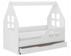 Очарователно детско легло във формата на къща с чекмедже 140 х 70 см