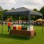 Tenda a padiglione da giardino 3x3 m con tetto estensibile automaticamente