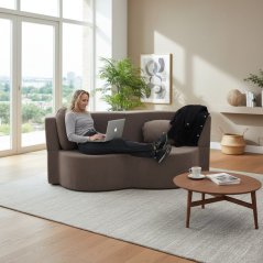 Barna tömörített kanapéágy 200 x 80 cm-es méretekkel