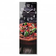 Дизайнерски кухненски часовник с шарка пица