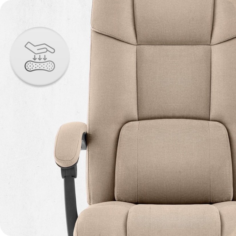 Ergonomska uredska stolica CABRO C505 do 150 kg bež boje