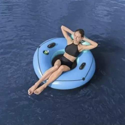 Napuhani kolut s naslonom za leđa i držačem za piće - 106 cm