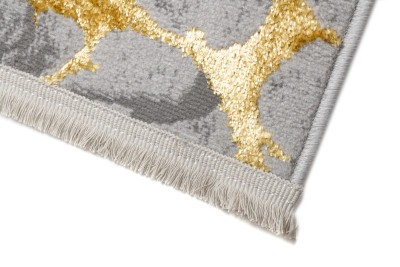 Teppich mit Goldmotiv für das Wohnzimmer - Die Größe des Teppichs: Breite: 80 cm | Länge: 150 cm