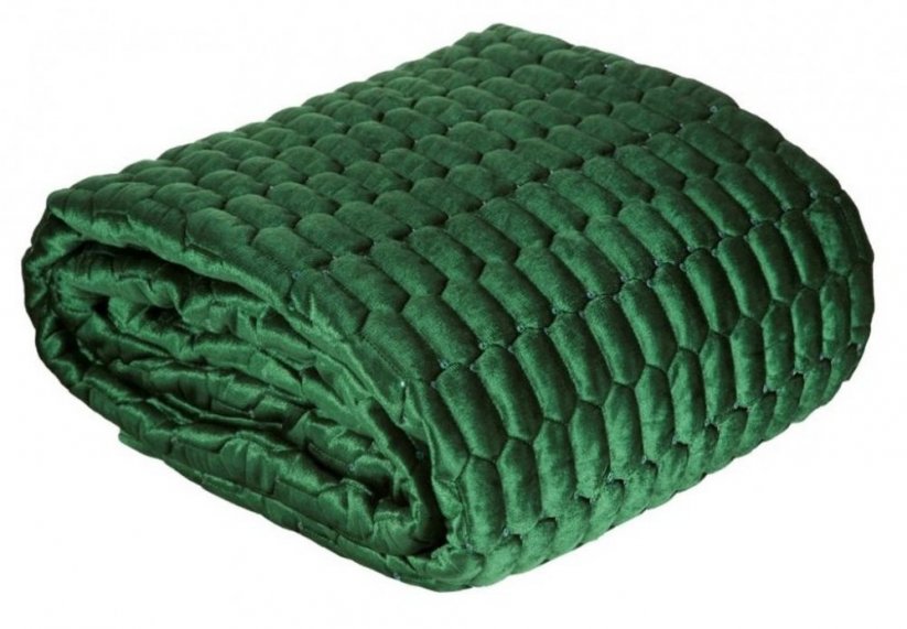 Cuvertură de pat verde originală cu matlasare modernă