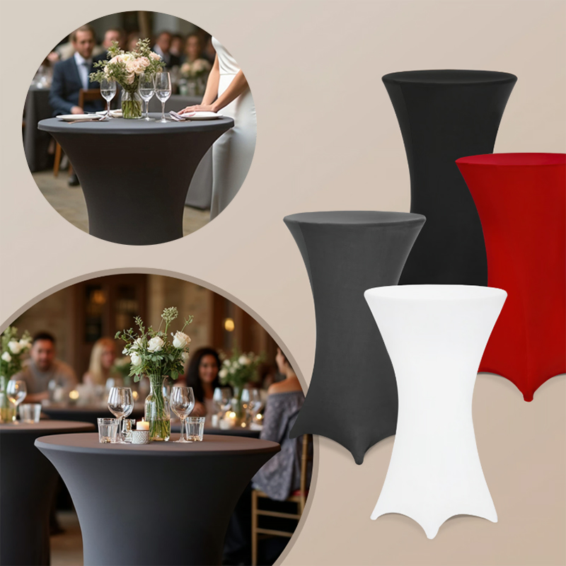Elastische Tischdecke für Stehtisch - anthrazit