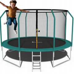 Prémiová zahradní trampolína pro děti s vnitřní sítí 13 stop - Ø 404 cm