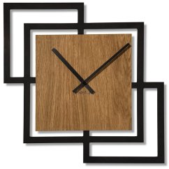 SQUARES , dřevěné nástěnné hodiny 40 cm