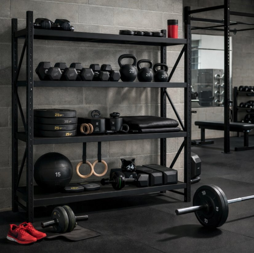 Kovový regál do skladu, garáže a dílny - 800 kg, 4 police