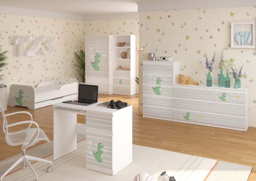 Letto per bambini con drago fiabesco 160x80 cm