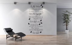Wandaufkleber mit Text IN THIS HOUSE