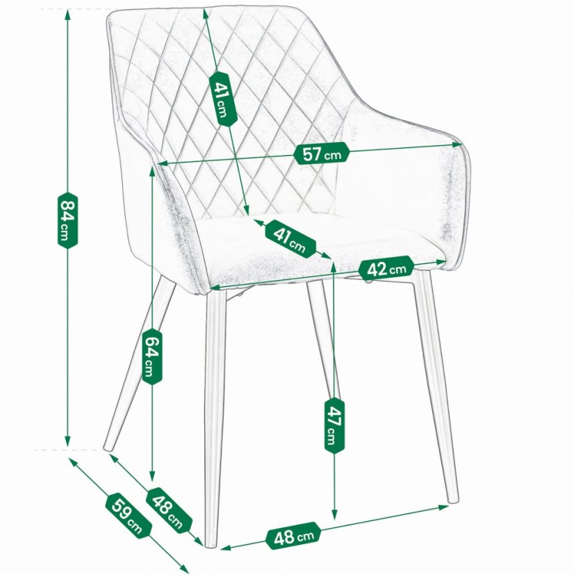 Zamatová jedálenská stolička APIS