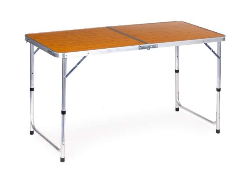 Masă pliantă pentru catering 119,5x60 cm din lemn cu 4 scaune