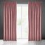 Розови затъмняващи завеси с лента на райета 140 x 270 cm