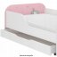 Dekliška postelja z rožnatim vzglavjem in pando 160 x 80 cm