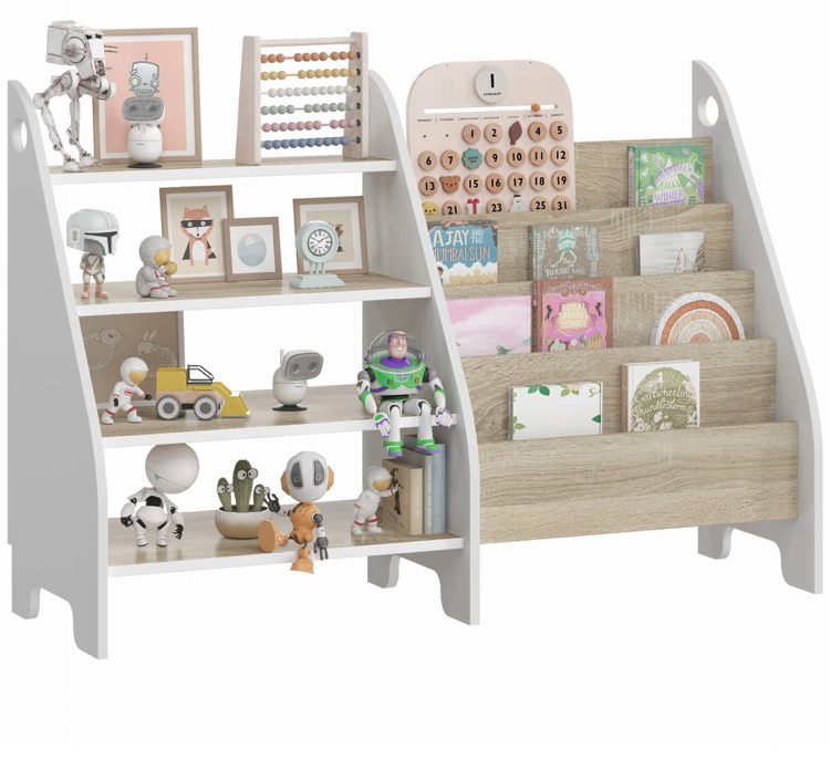 Praktikus Montessori 2in1 polc gyerekeknek - sonoma + fehér