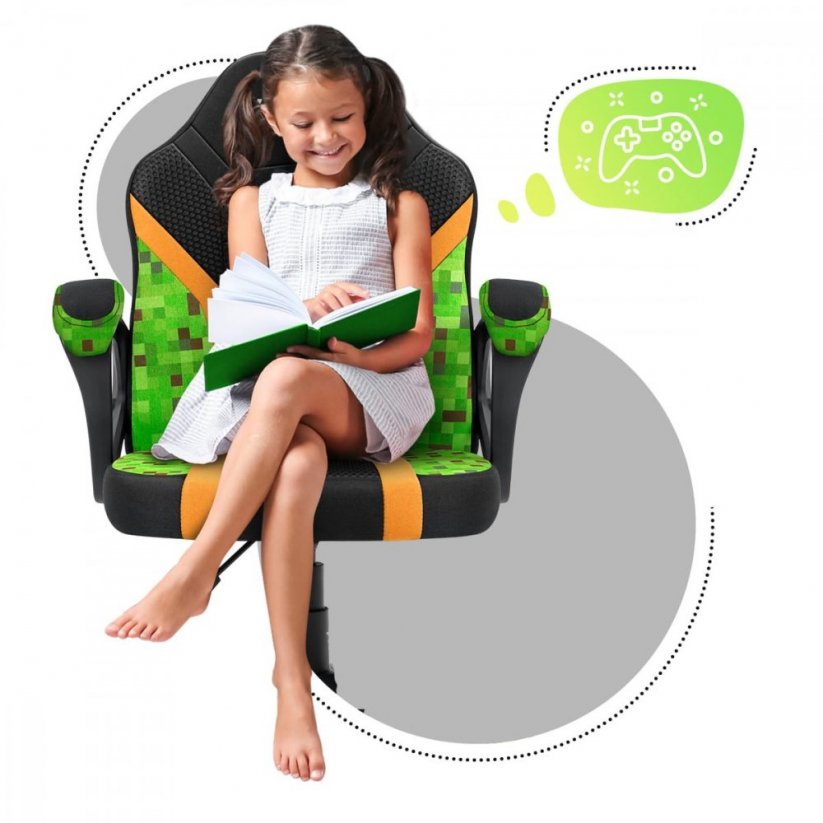 Udobna dječja gaming stolica MINECRAFT