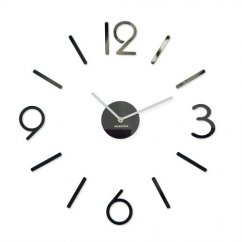 Moderné nástenné hodiny v čiernej farbe