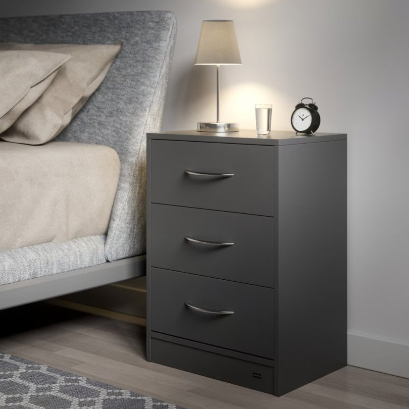 Eloise éjjeliszekrény - 2 darabos szett, 3 fiókos, 54 × 39 × 28 cm