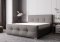 Luxusní čalouněná postel v glamour stylu šedá 180 x 200 cm