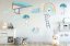 Autocolant de perete cu iepurași și un curcubeu - Mărimea: 100 x 200 cm