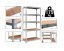 Raft de depozitare stabil din metal cu 5 rafturi 180 x 90 x 30 cm