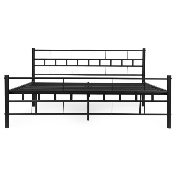 Pat metalic modern cu cadru stabil în design minimalist