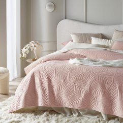 Prekrivač za krevet od svijetloružičastog velura Feel  240 x 260 cm
