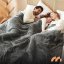 Coperta elettrica riscaldante 180 x 160 cm - grigio