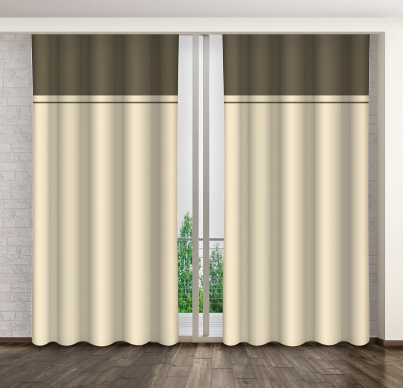 Elegáns kétszínű sötétítő függöny - Méret: Hossz: 270 cm
