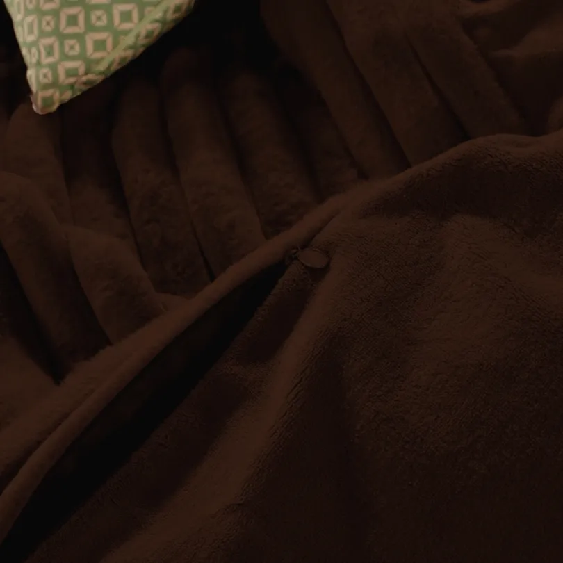 Plyšové posteľné obliečky - hnedé