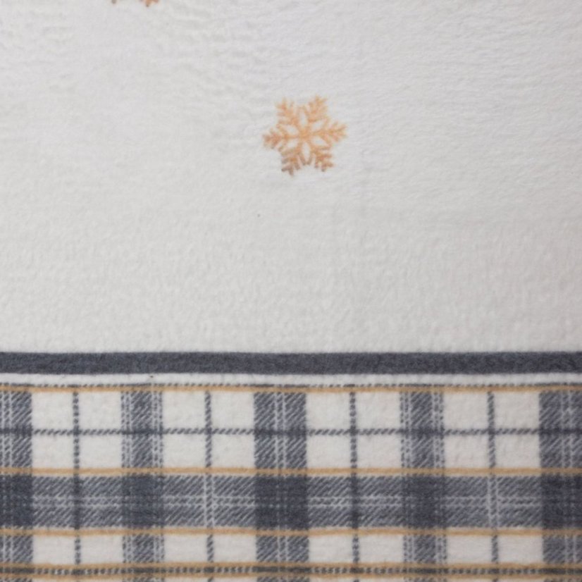 Jemná vianočná deka so zlatými vločkami