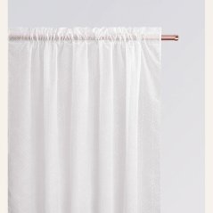 Záclona  La Rossa  v bílé barvě na pruhované pásce 140 x 280 cm