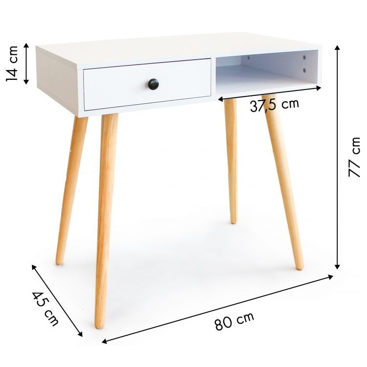 Elegantní dřevěný stolek se šuplíkem