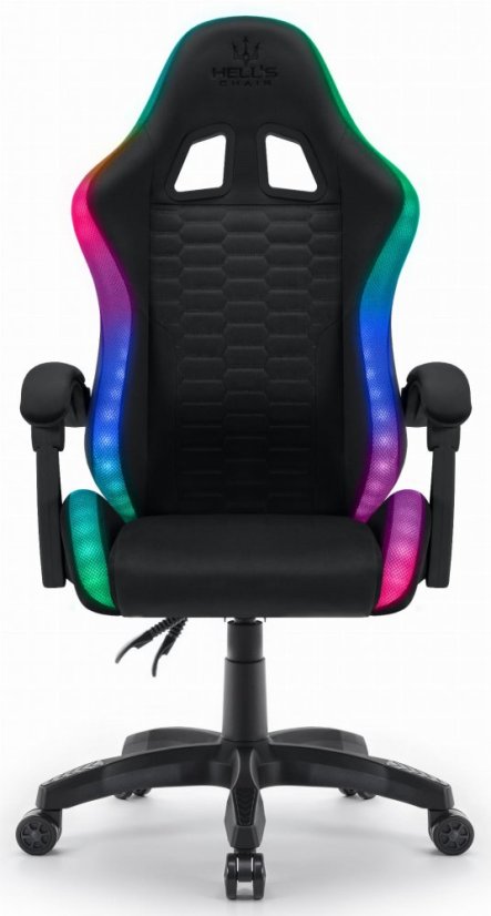 Gaming-Stuhl HC-1000 Schwarz LED RGB Stoff