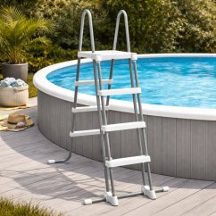 Bazénový rebrík 107 cm s protišmykovými stupňami