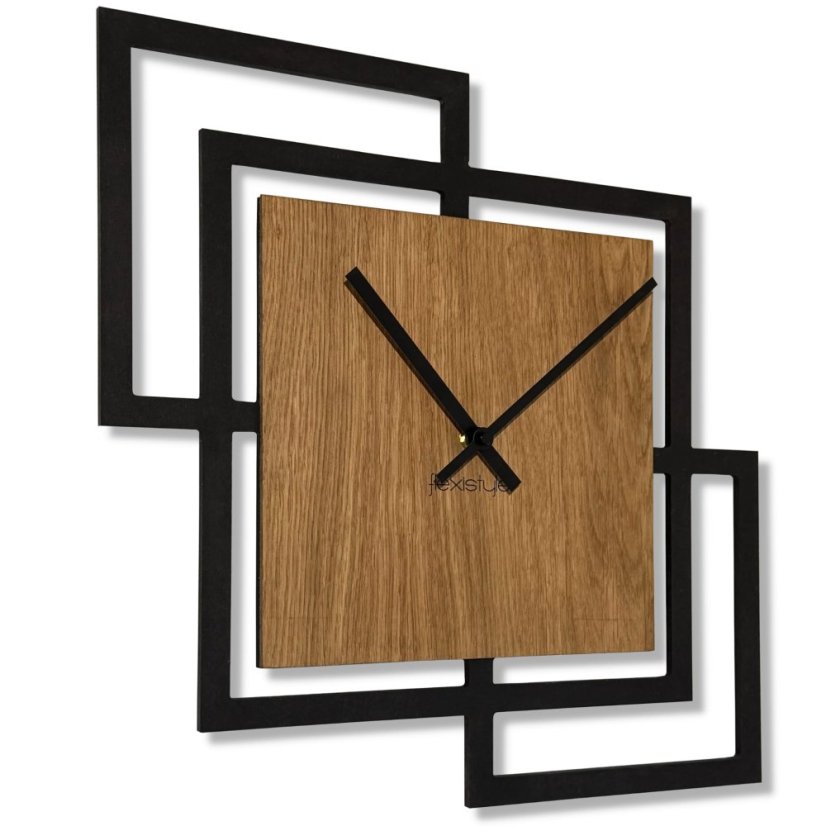 SQUARES , dřevěné nástěnné hodiny 40 cm