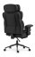 Ergonomski pisarniški stol HC-1037 z oporo za noge – črna tkanina